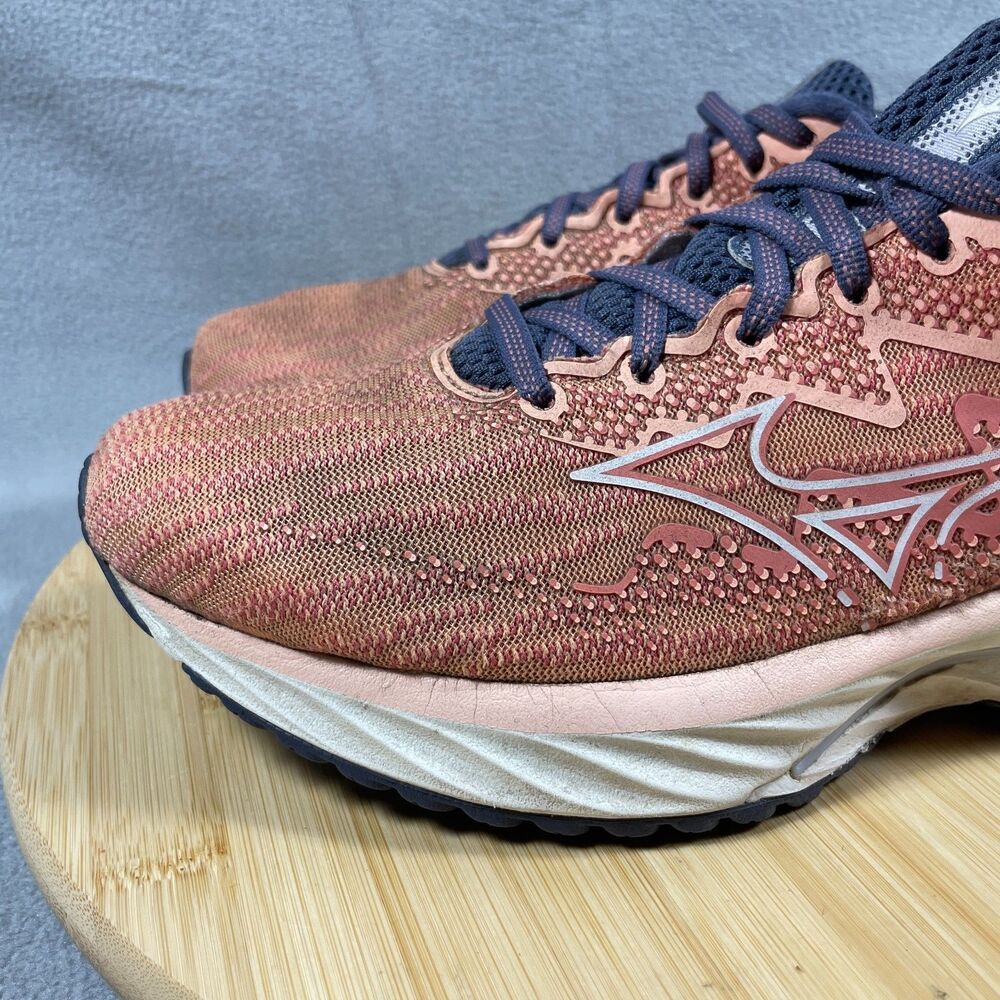 Mizuno Wave Rider 27 Womens Size 8.5 Coral Reef /White Running Shoes Sneakers - Picture 7 of 16